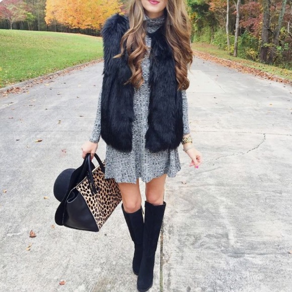 Michael Kors Jackets & Blazers - Michael Kors black faux fur sleeveless vest