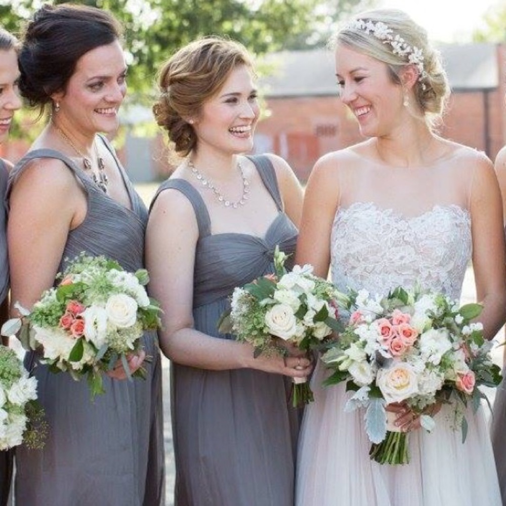 J.crew graphite bridesmaid dress