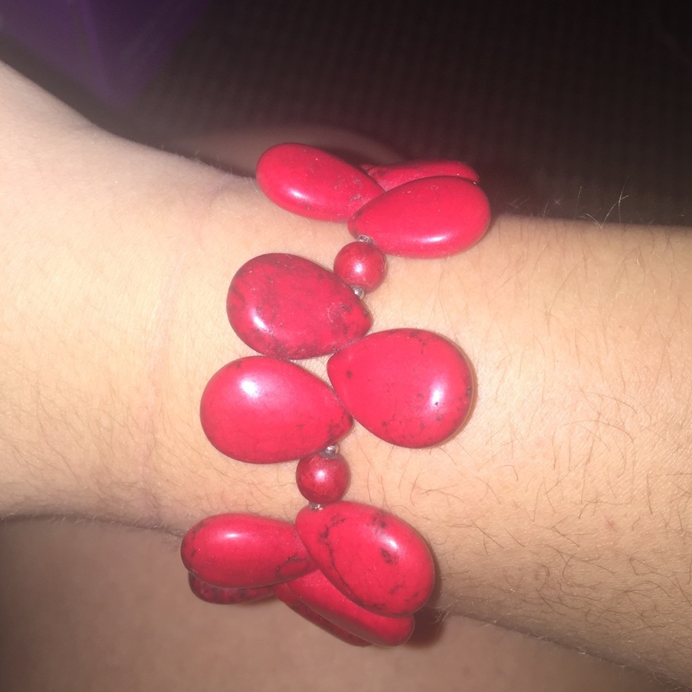 Red beaded bracelet!!