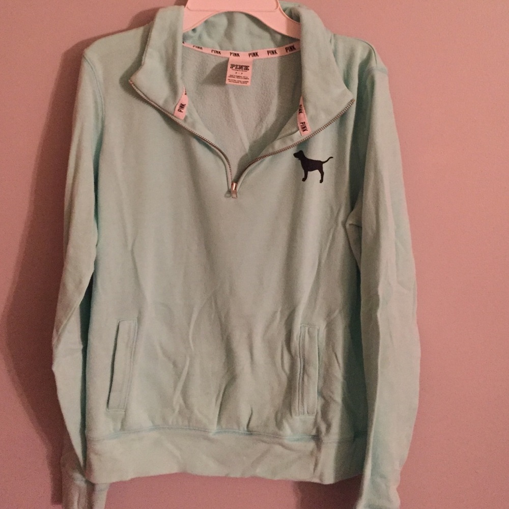Pink quarter zip sweater