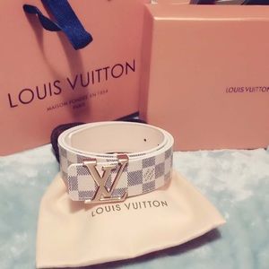 Lv initiales 40 mm Damier azur belt