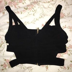 Tobi Black sexy crop top