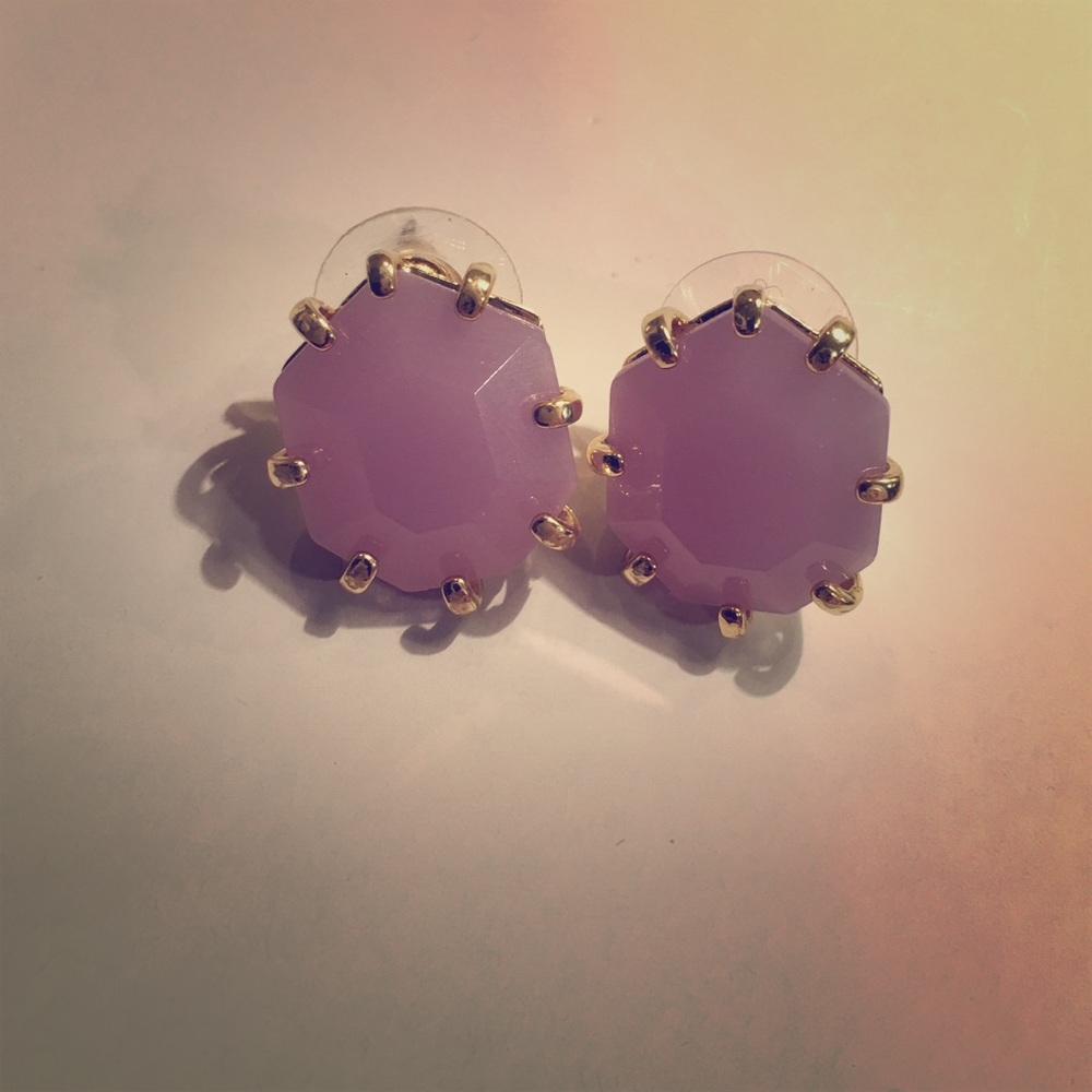 Hand crafted lilac frost studs