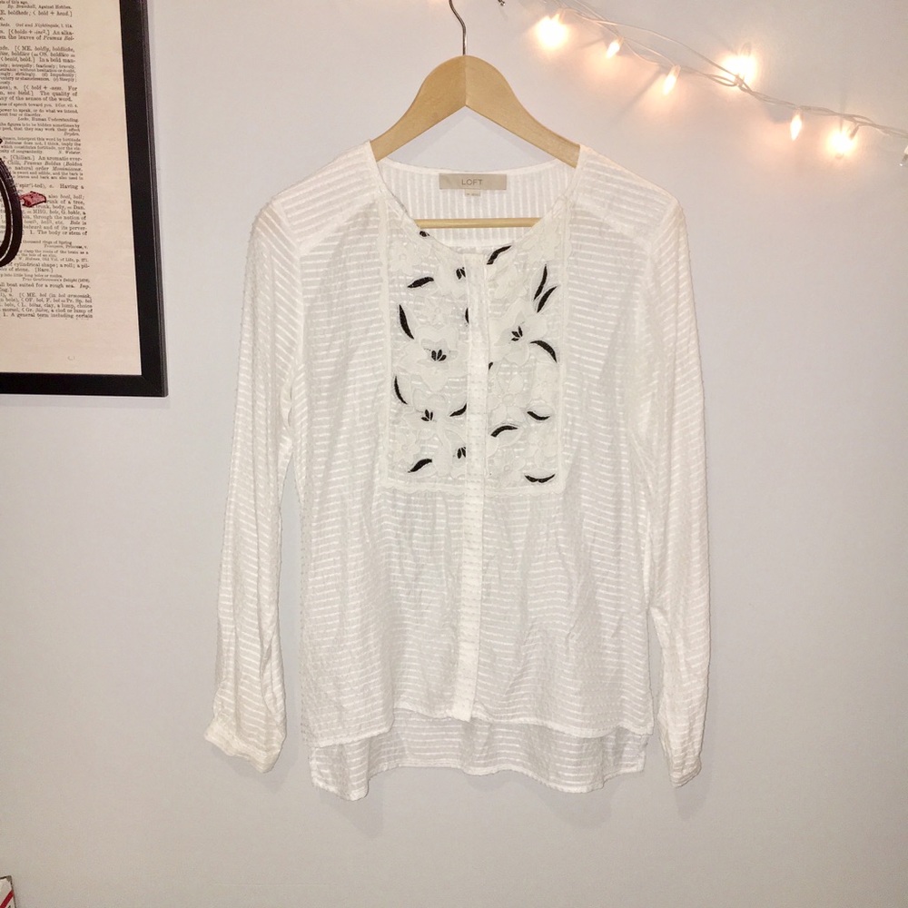 Loft embroidered blouse