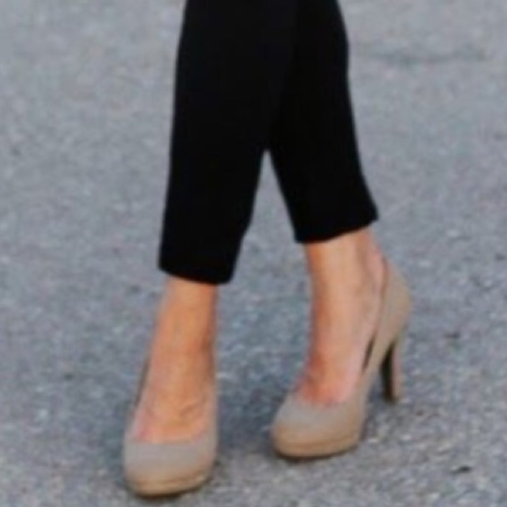 Taupe Platform Pumps