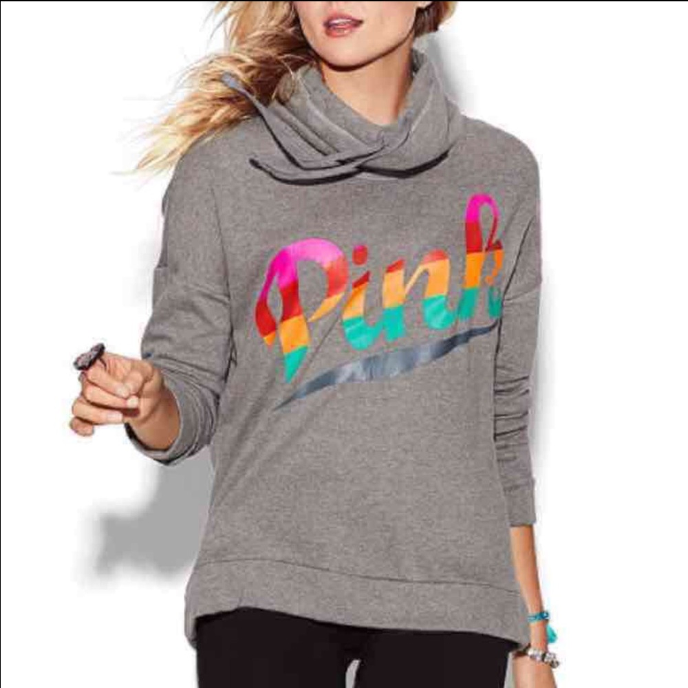🌟VS Pink Clay Grey Cowl Sweatshirt🌟
