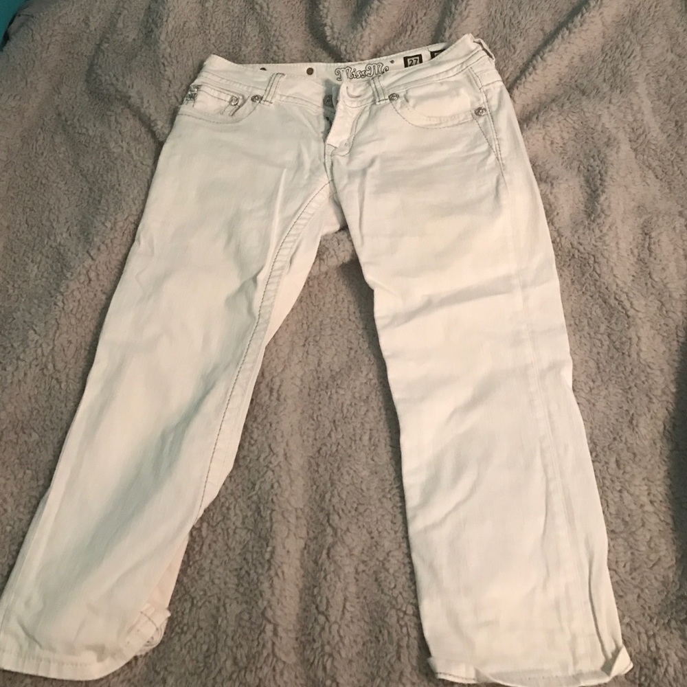 White Capri Miss Me's