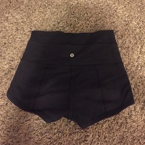 Lululemon Black Booty Spandex Shorts