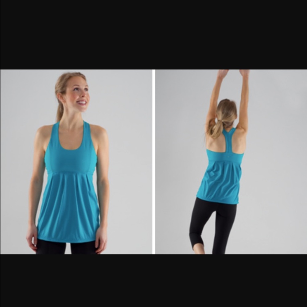 Lululemon Power Dance Tank Turquoise size 6