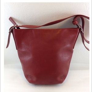 Authentic Coach Legacy Red Leather-Bucket Bag!