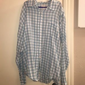 American Eagle button down blue shirt