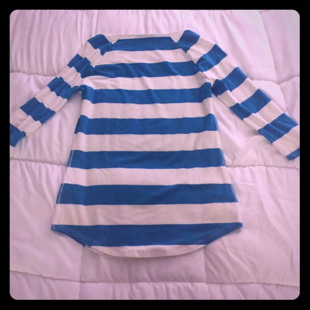 Women Blue/White stripe shirt