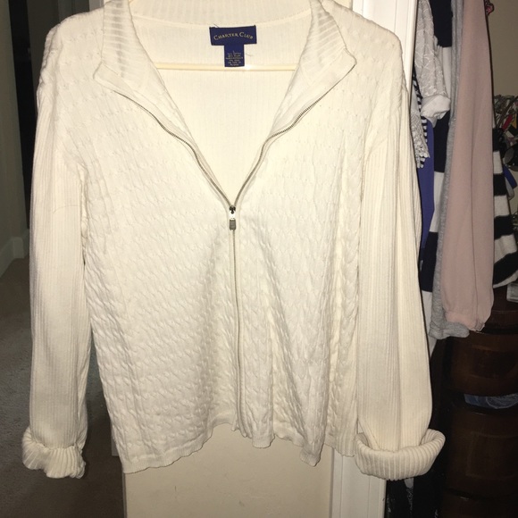 White zip-up - Picture 3 of 3