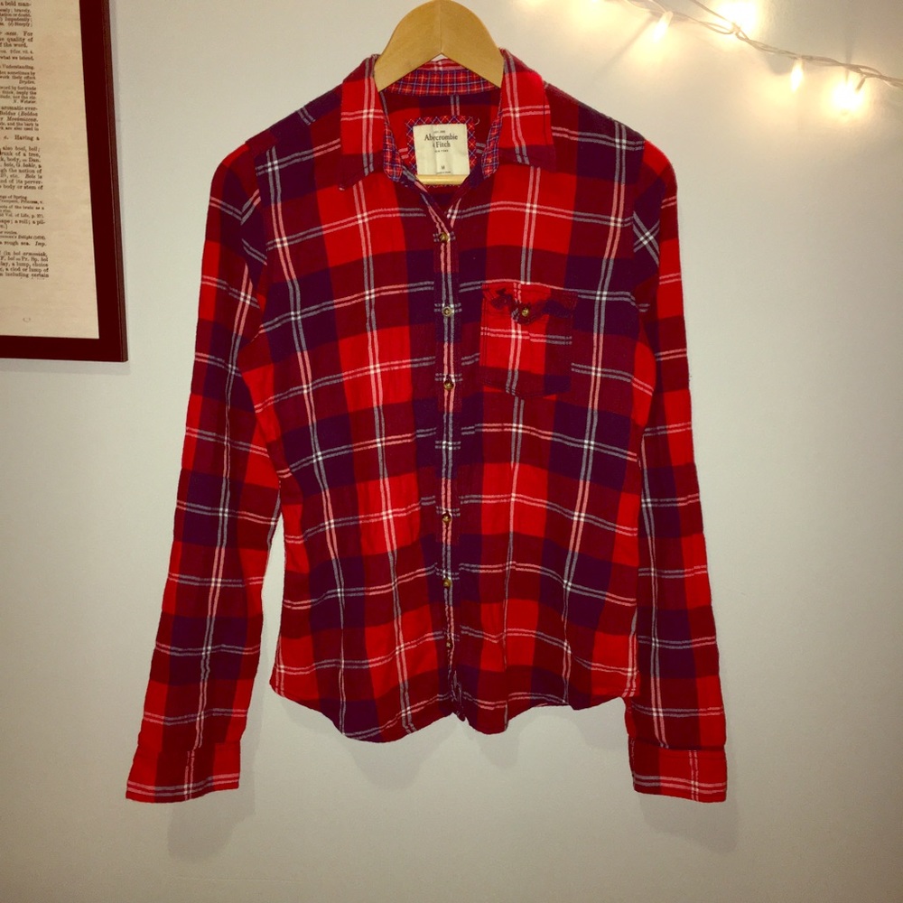 A&F plaid flannel shirt