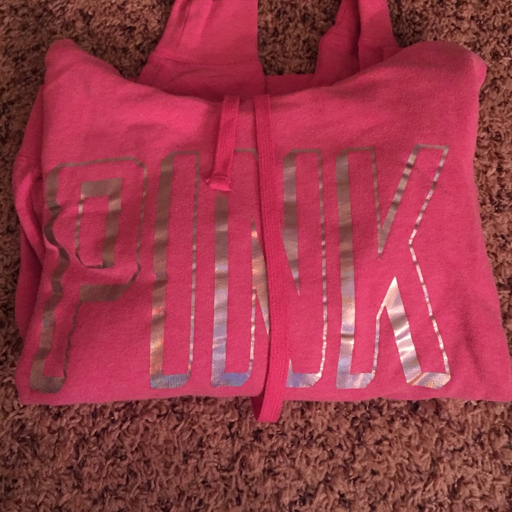 Hot pink hoodie from VS PINK