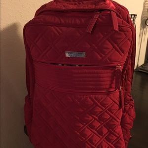Vera Bradley Campus Tech Backpack Red NWOT
