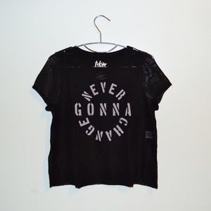 Aeropostale Tokyo Darling Black Mesh Shirt