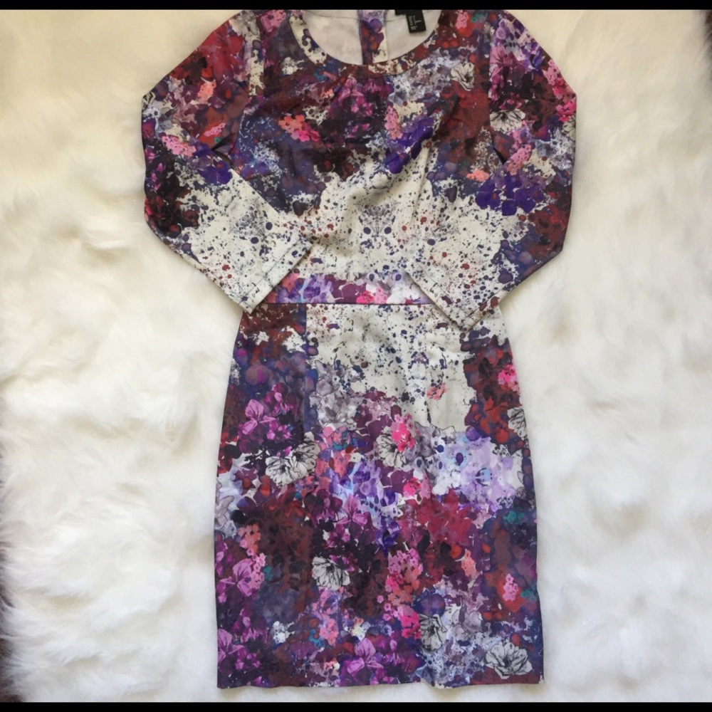 Floral casual work night cocktail dress