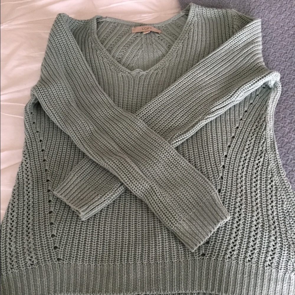 Mint teal spring sweater