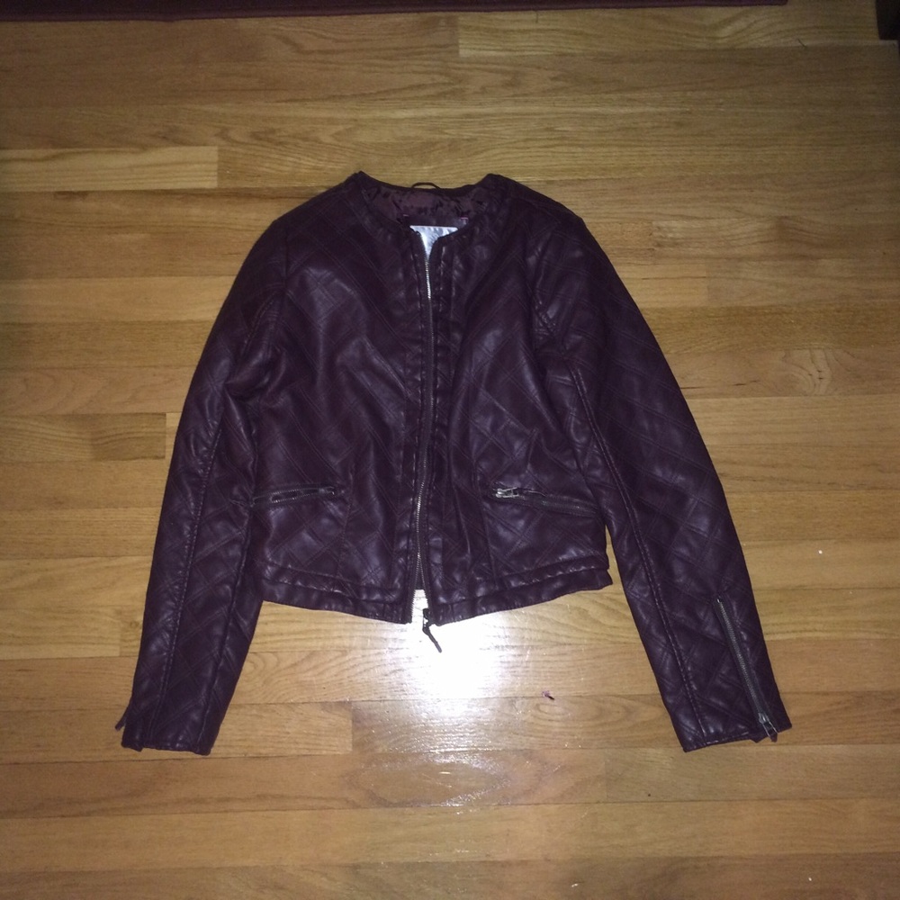 Dark Maroon Leather Jacket
