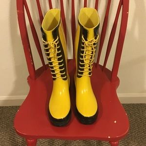 Bright Yellow Rainboots