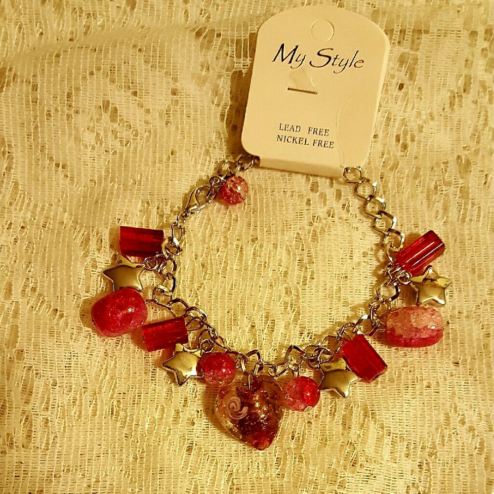 Murano Glass Charm Bracelet