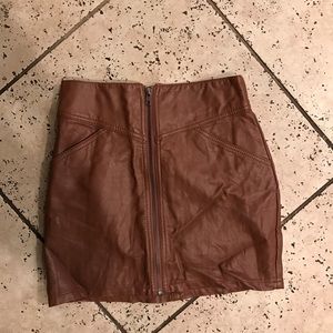 Faux leather skirt from H&M with tag