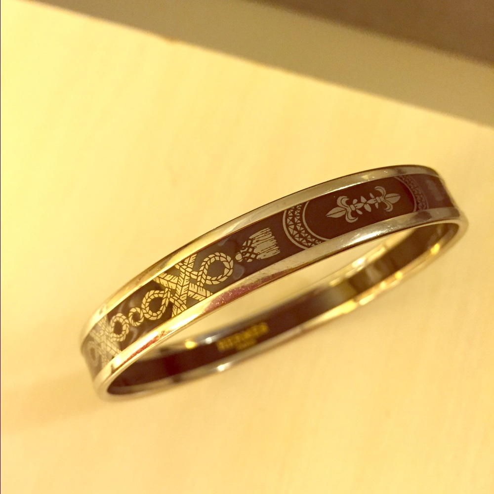 Hermes Black Enamel "Grand Apparat" Bracelet