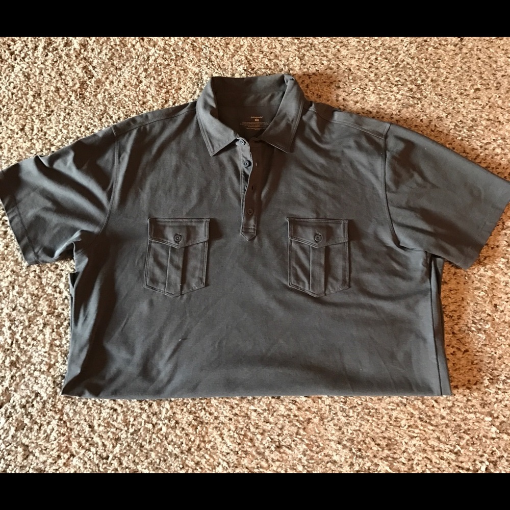 Patagonia 35% Organic Cotton Shirt Grey Sz Large