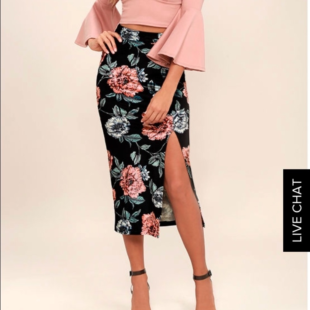 Garden of eden floral print skirt