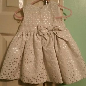 Silver, Baby 8 dress with shoes & headband