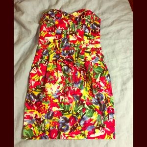 Multicolored tight mini dress
