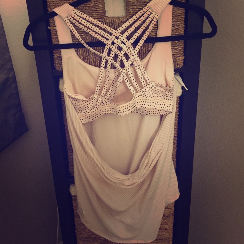 Lulu light pink tank with bra