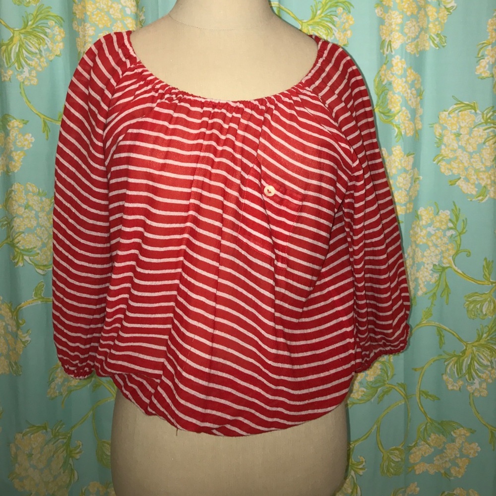 Red Stripped Blouse