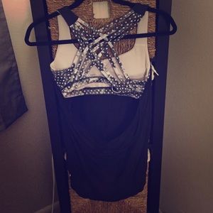 Lulu black tank with bra