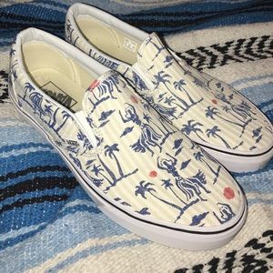 MENS hula stripe slip on vans