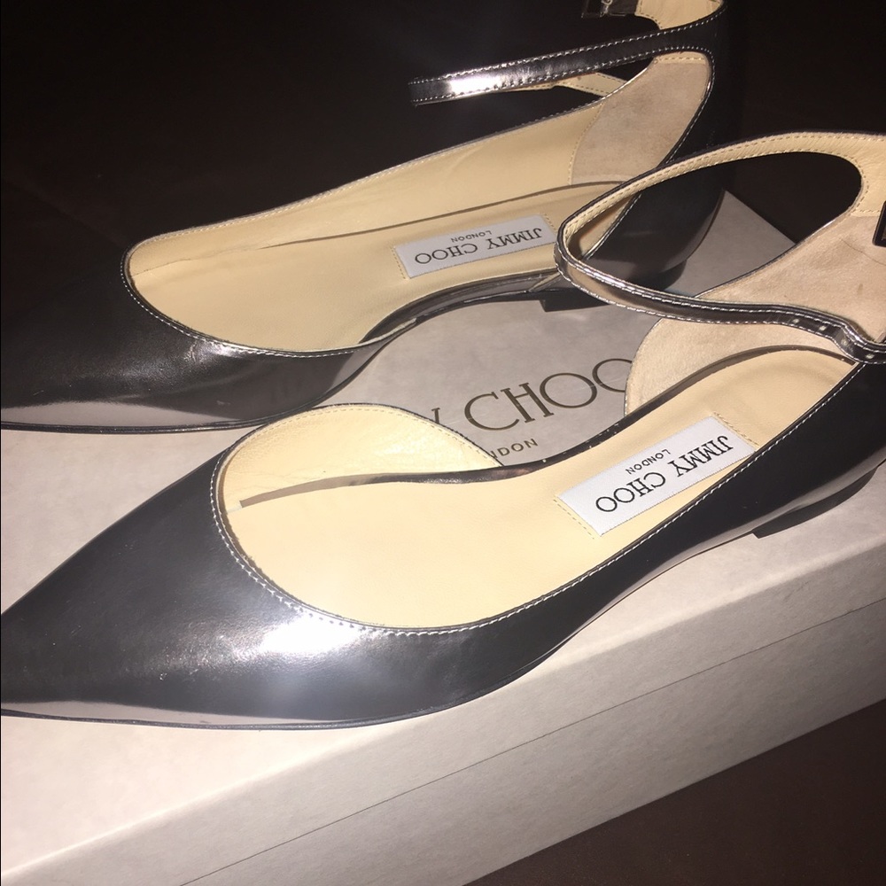 Jimmy Choo Size 7 Silver Women's flats.