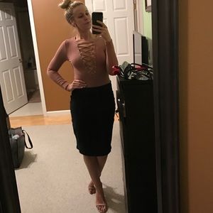 NWOT B.R. Dark Denim Pencil Skirt