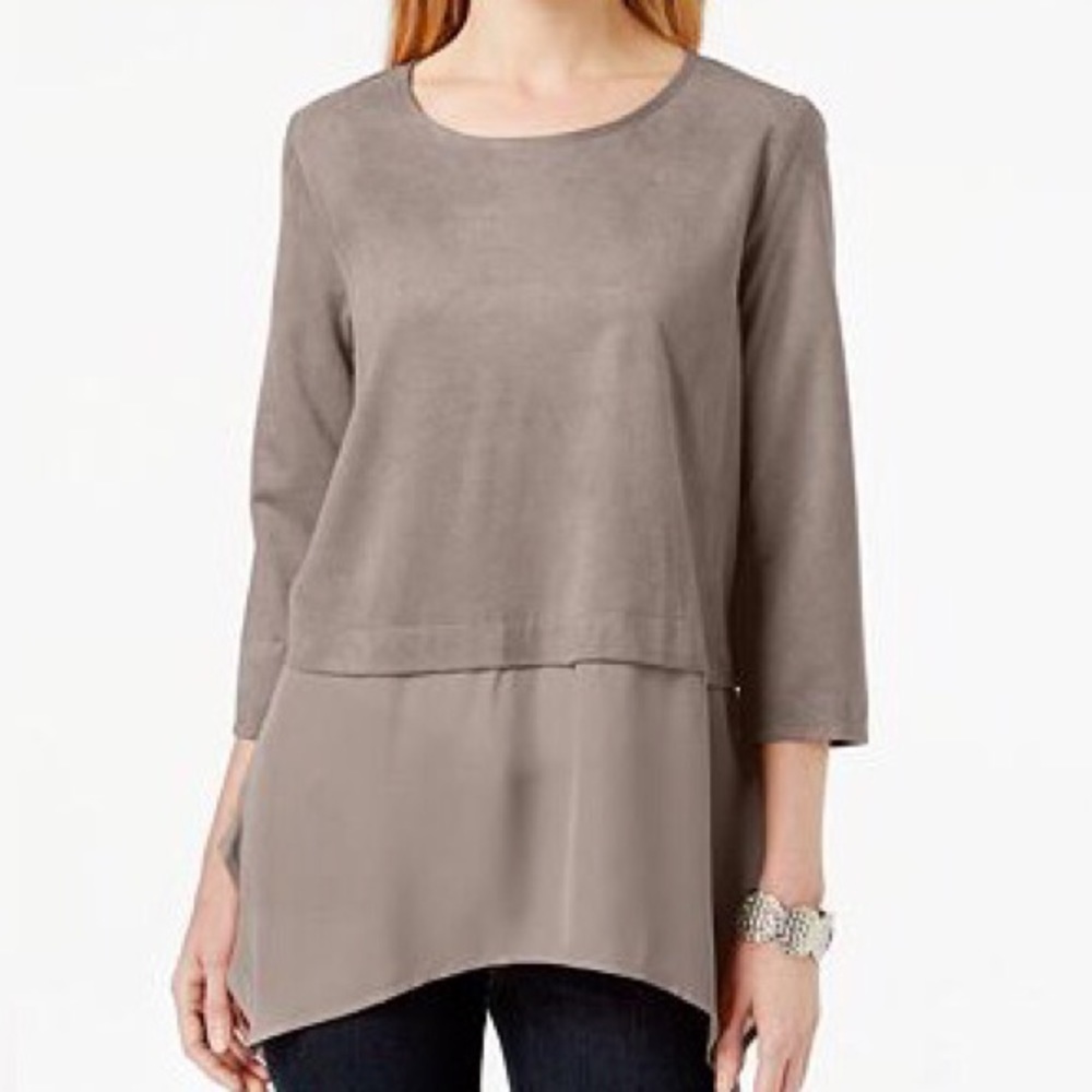 Style&Co- Faux Suede Top