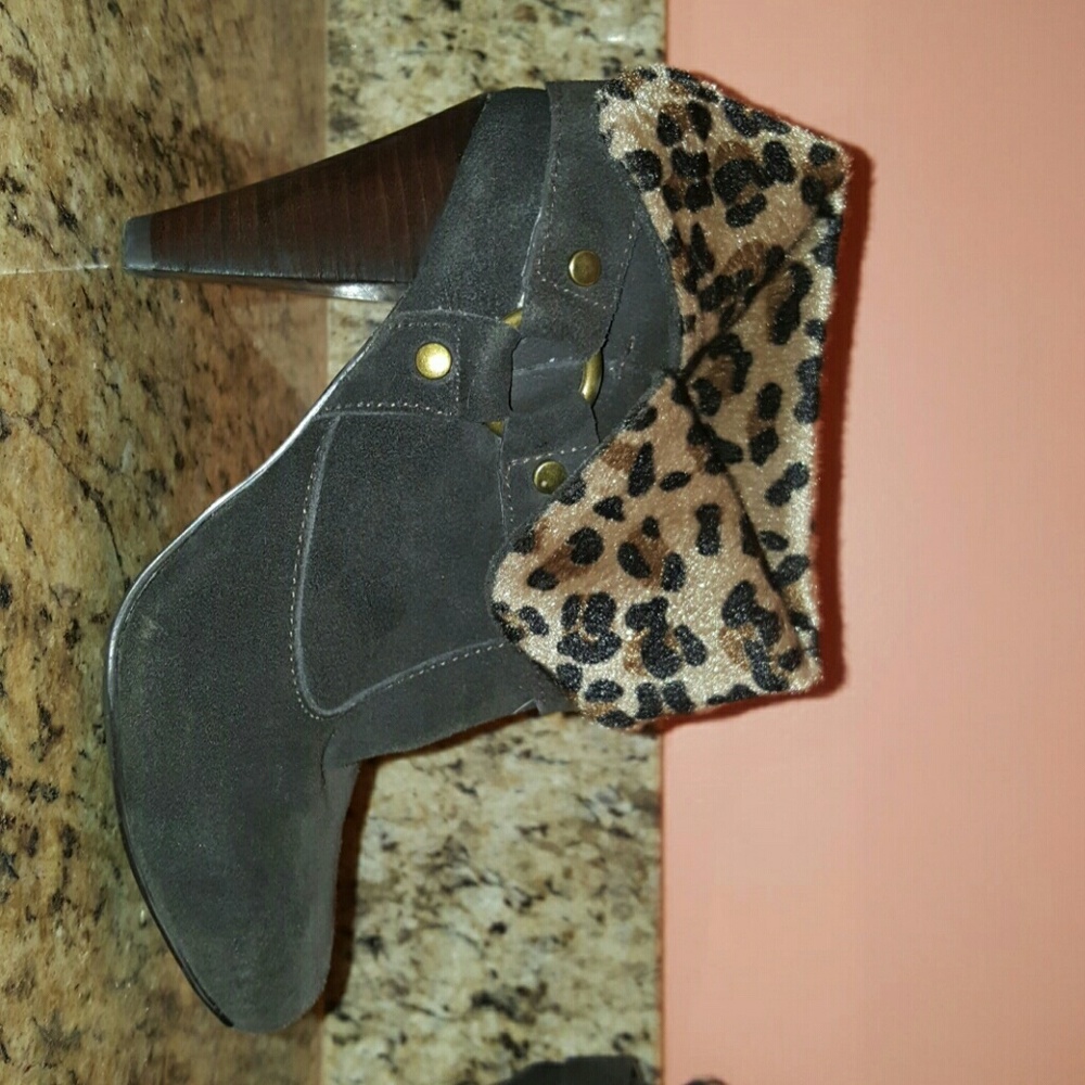 Style & Co. Leopard Print Heeled Booties