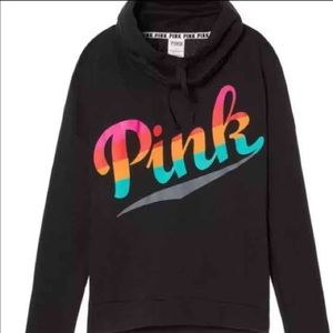 💕VS Pink Pure Black Cowl Sweatshirt💕