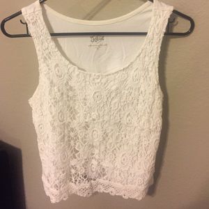 Cream Lace Tank Top
