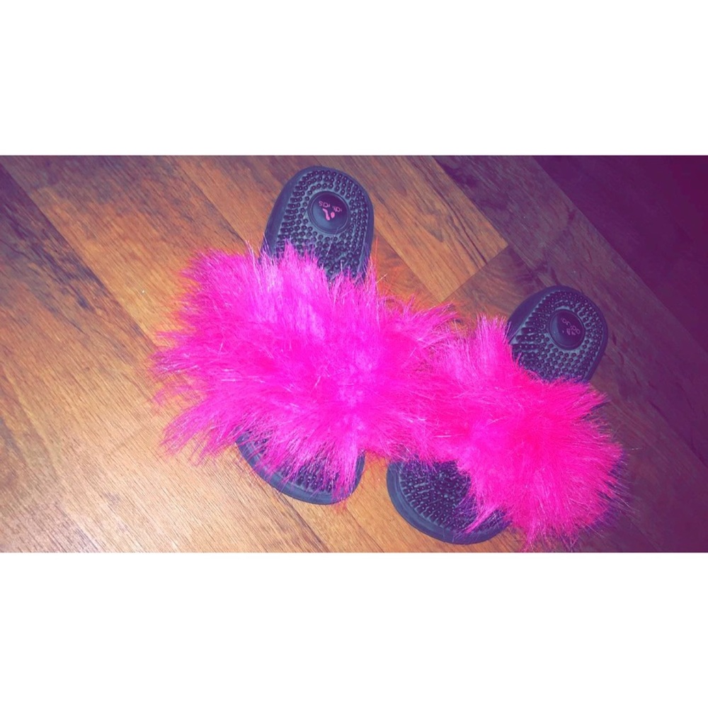 Pink Fur Slides