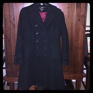 DKNY Double Breasted black wool coat