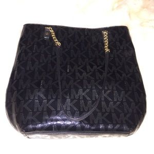 Michael Kors patent leather black purse