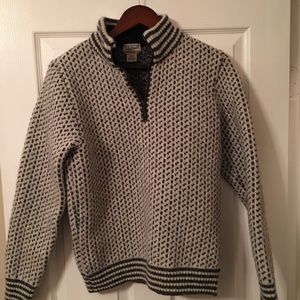 L.L. Bean Wool Pullover Chunky Knit Sweater