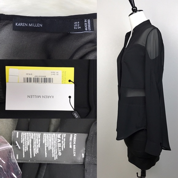 NWT Karen Millen Black Shirt - Picture 5 of 5