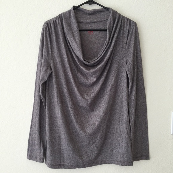 Three Dots Tops - Three dots gray cowl neck long sleeve size large