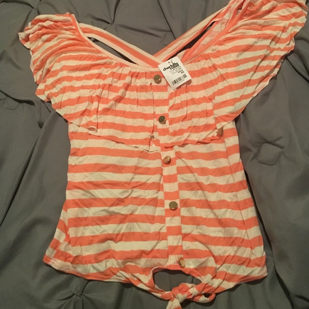 Flowy stripped Charlotte Russe blouse (xs)
