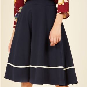 RockSteady Navy Circle Skirt Size M